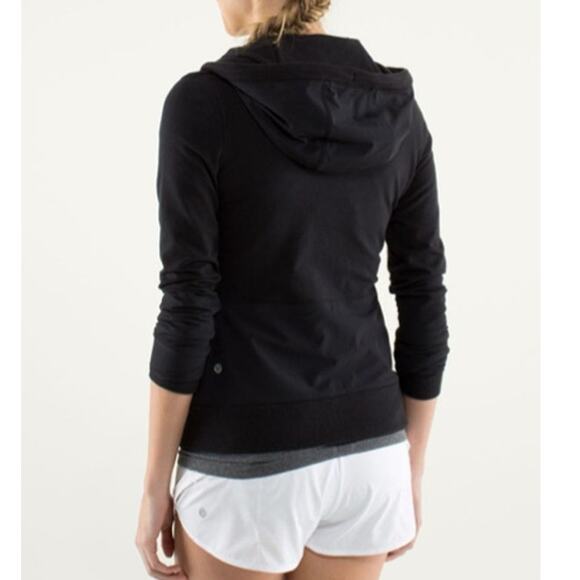 Lululemon Voyage Hoodie Stretch French Terry Yoga Boardshort Fabric Black 8 - Picture 2 of 11